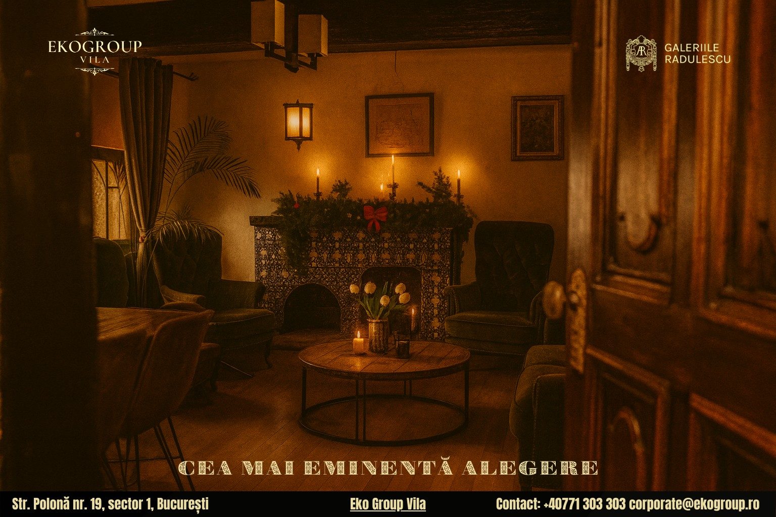 Destinații de Crăciun în București: Crăciunul anilor ’30 la Eko Group Vila, rafinamentul unei sărbători interbelice 2 Destinații de Crăciun în București: Crăciunul anilor ’30 la Eko Group Vila, rafinamentul unei sărbători interbelice